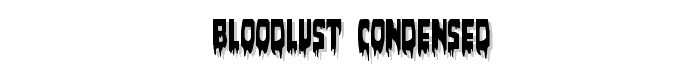 Bloodlust Condensed font